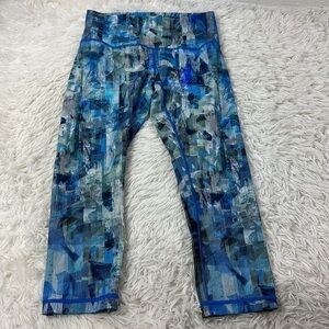 🔥$SALE$🔥 Lululemon Wunder Under Crop (Hi-Rise) 21" Sun Dazed Multi Blue